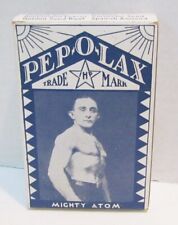 MIGHTY ATOM STRONGMAN JOE GREENSTEIN on PEP-O-LAX LAXATIVE EMPTY BOX VINTAGE picture