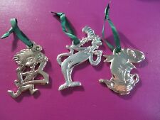 3 Dr Seuss Silver-plated Christmas Ornaments  picture