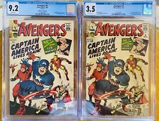 Avengers #4 1964 and 1966 GGR CGC 3.5 and CGC 9.2 1st Silver Age Captain America picture