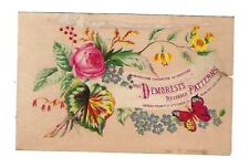 c1890 Victorian Trade Card Demorests Reliable Patterns, Cosmopolitan Emporium picture