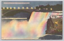 American Falls From Goat Island Niagara Falls New York Vintage Linen Postcard picture