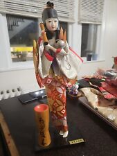 RARE Antique Japanese Kimono Geisha Girl Doll Statue Folk Art Handcraft  picture