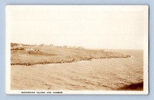 RPPC 1920'S. MONHEGAN ISLAND & HARBOR, MAINE. POSTCARD. GG17 picture