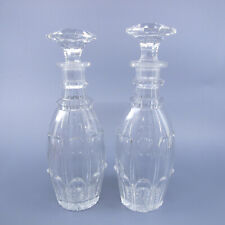 19c French or English Crystal Pair Small 8.5