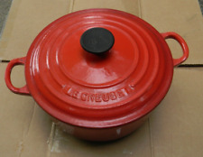 Vintage Le Creuset 20 Pot, Enameled Cast Iron Dutch Oven 2 3/4 Qt Red picture