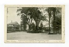Baldwinville, Templeton MA 1906 postcard street view, North End of Common, homes picture