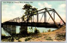 Muskogee, Oklahoma OK - Frisco Bridge Over Arkansas River - Vintage Postcard picture