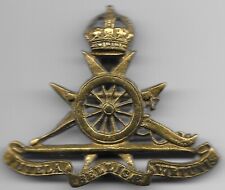 RARE Original Royal Malta Artillery Pre-WW2 King's Crown Cap Badge picture