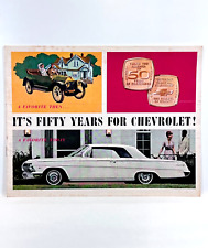 Vintage 1961 Chevrolet 50 Year Anniversary Chevy Classic Car Sales Brochure picture