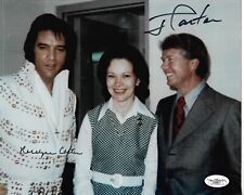 Jimmy & Rosalynn Carter Autographed 8 x 10 Signed Photo with Elvis Presley JSA picture