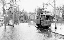 Street View Trolley Flood Glastonbury Connecticut CT Reprint Postcard picture
