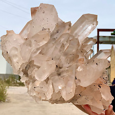 12.01LB A+++Large Natural white Crystal Himalayan quartz cluster /mineralsls picture