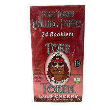 24 pack 1 1/4 Toke Token Flavored Cigarette Rolling Papers Wild Cherry picture