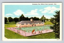 Lancaster OH-Ohio, Swimming Pool, Miller's Park, Antique, Vintage Postcard picture