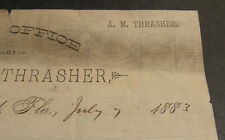 ANTIQUE 1883 LETTERHEAD SANFORD FLORIDA LAWYER ATTORNEY SCOTT & THRASHER picture