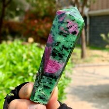 94G Natural green Ruby zoisite (anylite) crystal Wand Obelisk Point Healing picture