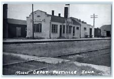 c1960's MILW Postville Iowa IA Railroad Train Depot Station RPPC Photo Postcard picture
