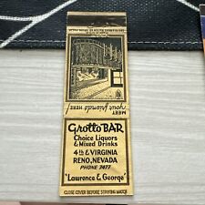 GROTTO BAR 1946  Matchbook 4th st. - Reno, Nevada picture