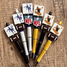 Football pens NFL throwback logos. Colts & Steelers. Gift.basket filler.collect picture