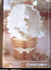 Vintage Hallmark Centerpiece Peach Bouquet Flower Paper Honeycomb Skirt picture