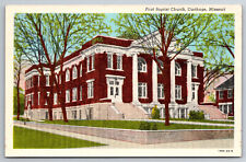 Vintage Postcard MO Carthage First Baptist Church Street View -3394 picture