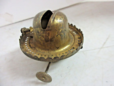ANTIQUE P&A PLUME & ATWOOD BRASS #2 OIL LAMP LIP BURNER WITH SET SCREW picture