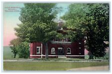 1911 Front View Trees Hicks Memorial School Tolland Connecticut Vintage Postcard picture