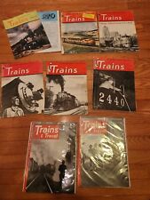 8 Vintage 1947 1948 1949 1952 TRAINS The Illustrated Magazine About Railroads   picture