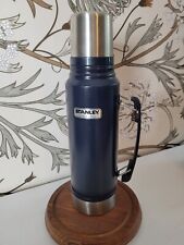 Stanley Classic Vacuum Thermos 1.1 Qt Navy Blue Bottle Stainless Insulated picture