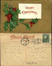 Merry Christmas   holly   1909 to KEENEYVILLE Pennsylvania picture