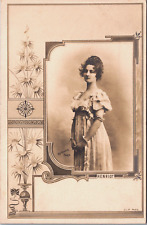 Art Nouveau Woman Reutlinger Paris Opera Glamour Vintage RPPC C065 picture