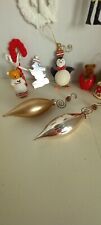 Lot Of 13 Vintage to Modern Christmas Ornaments picture