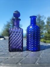 STUNning Old Miniature Amethyst twist PERFUME☆ 1890s Purple Scent Bottle W Top picture