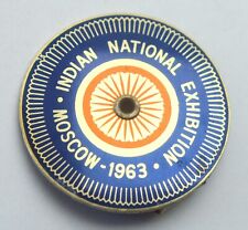 RUSSIA USSR SOVIET INDIAN NATIONAL EXHIBITION MOSCOW 1963 BUTTON PIN BADGE picture