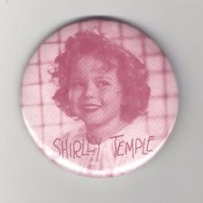 Unusual SHIRLEY TEMPLE doll pin SEPIA Tone pinback 3 in Diameter CUTE as can be picture