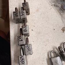 7 Vintage Masterlock Locks. #290 #334,#337,#338,#339x2,#342. No Keys picture