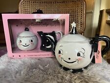 Johanna Parker Carnival Cottage Laughing Luna Moon Tea Pot Creamer Sugar NEW HTF picture