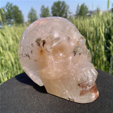 5.28LB Natural Clear Quartz Skull Carved Crystals Skull Statue Reiki Healing picture
