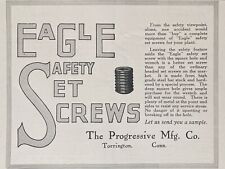 1915 AD(N11)~PROGRESSIVE MFG. CO. TORRINGTON, CONN. EAGLE SAFETY SET SCREWS picture