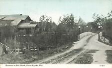 Grand Rapids Wisconsin Entrance to Bell Island Old Postcard LP31 picture
