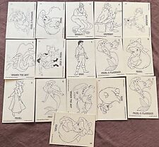 1991 Pro Set Disney's Little Mermaid Color-In Cards Lot of 16 picture