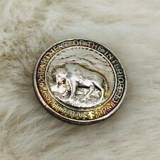 Vtg US Department of the Interior Employee Silver Tone Small Lapel Pin picture
