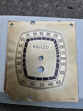 RARE VINTAGE USED WOOD PHILCO RADIO 39-80B TUNING DIAL FACEPLATE picture