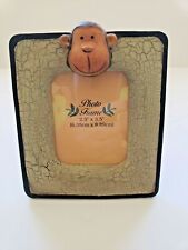 Monkey Picture Frame 3D Resin 4 1/2” X 4 ” Photo Size 2.5” X  3 1/2”     3022 picture