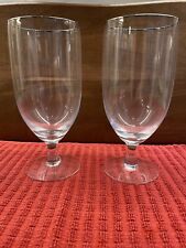Rare 2 Fostoria Invitation Platinum Trim Ice Tea Glasses 6 5/8” picture