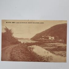 Rustic Inn Lake Quonipaug North Guilford Connecticut CT Vintage Postcard c1920 picture