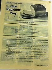 Vintage 1968 Coolrise White Bread New Rapidmix Way instructions Int'l Milling picture
