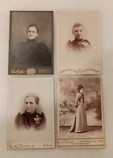 Lot Of 4 - Antique Photo Cabinet Cards Of Women Portraits 1800's Victorian Era picture