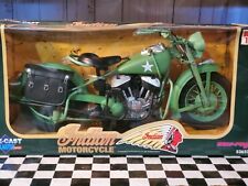 New Ray Indian Chief WWII Military Motorcycle 1:6 Scale Diecast 1948 Army Bike picture