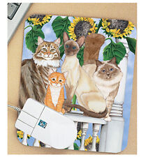Cats Under the Tuscan Sunflowers Mouse Pad picture